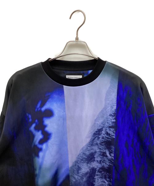 MAISON SPECIAL（メゾンスペシャル）MAISON SPECIAL (メゾンスペシャル) Design Print Sweat Pullover/デザインプリントスウェットプルオーバー ブルー サイズ:01の古着・服飾アイテム