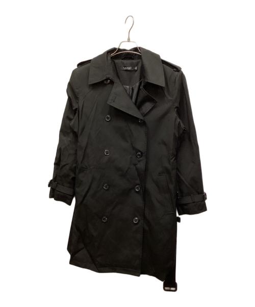 LAUREN RALPH LAUREN（ローレンラルフローレン）LAUREN RALPH LAUREN (ローレンラルフローレン) ダブルトレンチコート ブラック サイズ:Lの古着・服飾アイテム