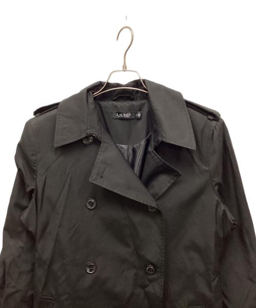 LAUREN RALPH LAUREN（ローレンラルフローレン）LAUREN RALPH LAUREN (ローレンラルフローレン) ダブルトレンチコート ブラック サイズ:Lの古着・服飾アイテム