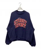 stussyステューシー）の古着「刺繍スウェット」｜ネイビー