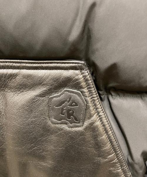 ADER error（アーダーエラー）ADER error (アーダーエラー) レザー切替ダウンジャケット ブラック サイズ:A2の古着・服飾アイテム