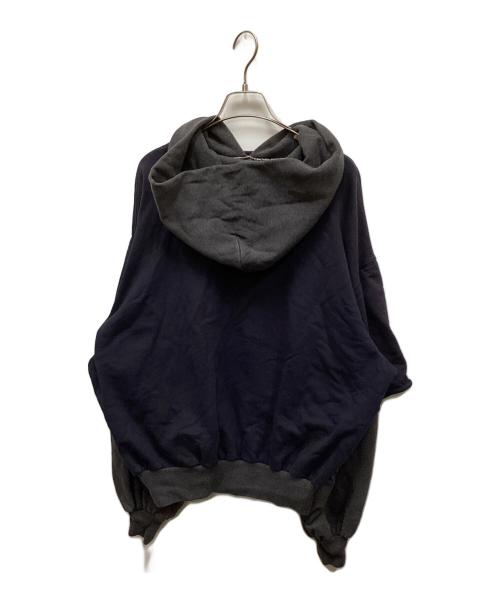 Gosha Rubchinskiy（ゴーシャラブチンスキー）Gosha Rubchinskiy (ゴーシャラブチンスキー) COMBO HOODED SWEATSHIRT/コンボ　フーデッド　スウェットシャツ ネイビー サイズ:Sの古着・服飾アイテム