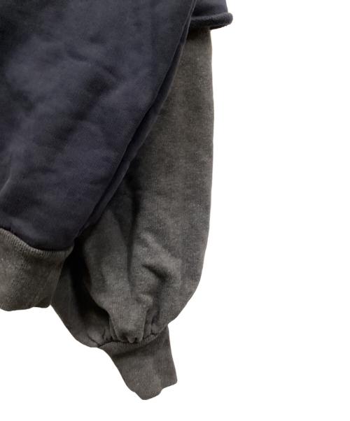 Gosha Rubchinskiy（ゴーシャラブチンスキー）Gosha Rubchinskiy (ゴーシャラブチンスキー) COMBO HOODED SWEATSHIRT/コンボ　フーデッド　スウェットシャツ ネイビー サイズ:Sの古着・服飾アイテム