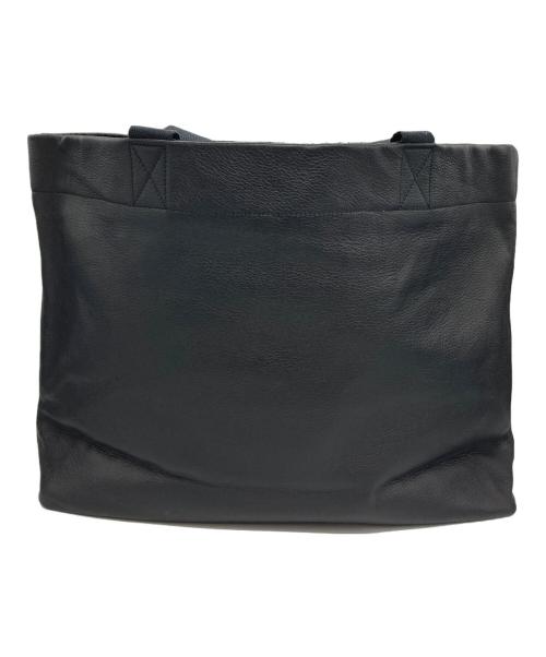 YOHJI YAMAMOTO（ヨウジヤマモト）YOHJI YAMAMOTO (ヨウジヤマモト) ノベルティロゴレザートートバッグ ブラックの古着・服飾アイテム