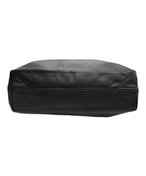 YOHJI YAMAMOTO（ヨウジヤマモト）YOHJI YAMAMOTO (ヨウジヤマモト) ノベルティロゴレザートートバッグ ブラックの古着・服飾アイテム