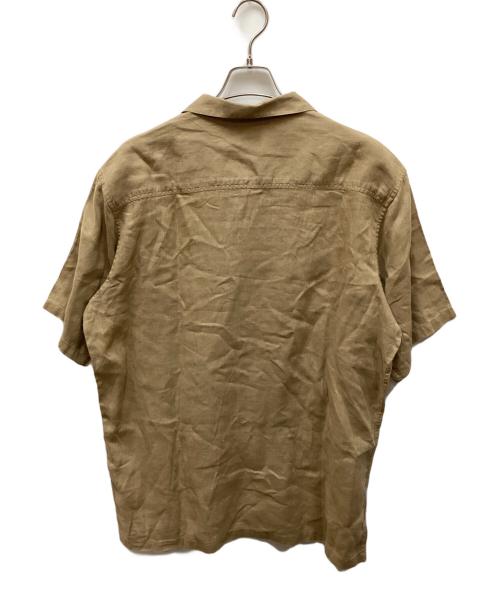 PAPAS（パパス）PAPAS (パパス) オープンカラーシャツ ベージュ サイズ:Lの古着・服飾アイテム