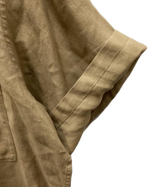 PAPAS（パパス）PAPAS (パパス) オープンカラーシャツ ベージュ サイズ:Lの古着・服飾アイテム