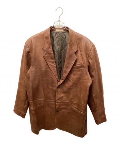 【美品】　Papas ジャケット　LLサイズ　焦茶色 中古・古着通販】PAPAS (パパス) 3Bレザーテーラードジャケット