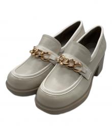 あしながおじさん（アシナガオジサン）の古着「厚底チェーンローファー」｜ホワイト