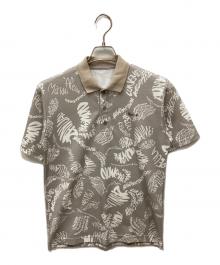 PAPAS（パパス）の古着「総柄ポロシャツ」｜ベージュ