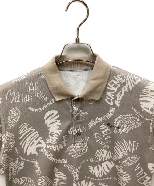 PAPAS（パパス）PAPAS (パパス) 総柄ポロシャツ ベージュ サイズ:Sの古着・服飾アイテム