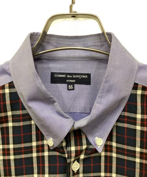 COMME des GARCONS HOMME（コムデギャルソン オム）COMME des GARCONS HOMME (コムデギャルソン オム) チェックシャツ ブルー サイズ:SSの古着・服飾アイテム