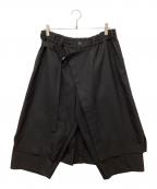 GROUND Yグラウンドワイ）の古着「T-W Gabardine Wrap Pants type1」｜ブラック