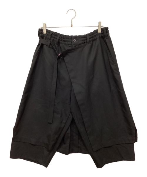 GROUND Y（グラウンドワイ）GROUND Y (グラウンドワイ) T-W Gabardine Wrap Pants type1 ブラック サイズ:3の古着・服飾アイテム