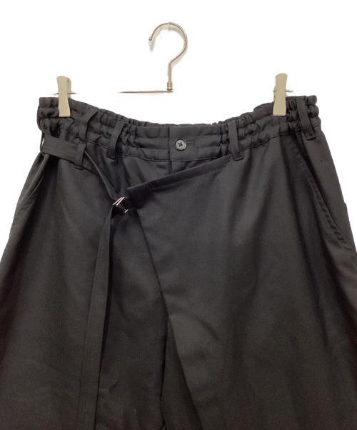 GROUND Y（グラウンドワイ）GROUND Y (グラウンドワイ) T-W Gabardine Wrap Pants type1 ブラック サイズ:3の古着・服飾アイテム