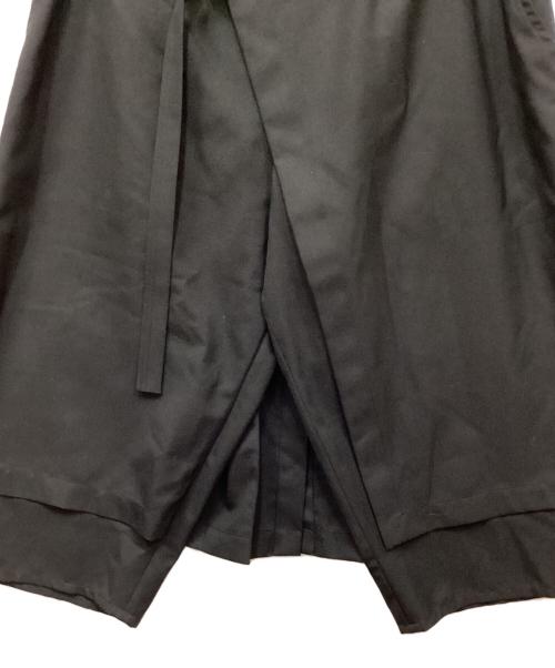 GROUND Y（グラウンドワイ）GROUND Y (グラウンドワイ) T-W Gabardine Wrap Pants type1 ブラック サイズ:3の古着・服飾アイテム