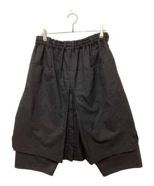 GROUND Y（グラウンドワイ）GROUND Y (グラウンドワイ) T-W Gabardine Wrap Pants type1 ブラック サイズ:3の古着・服飾アイテム