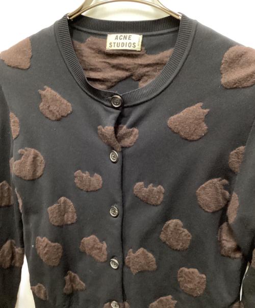 Acne studios（アクネ ストゥディオス）Acne studios (アクネ ストゥディオス) ジャガードカーディガン ブラック サイズ:Sの古着・服飾アイテム