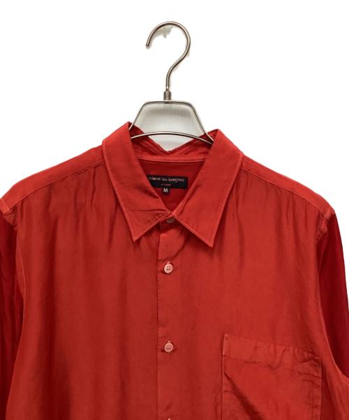 COMME des GARCONS HOMME（コムデギャルソン オム）COMME des GARCONS HOMME (コムデギャルソン オム) ガーメントダイアセテートシャツ レッド サイズ:Mの古着・服飾アイテム