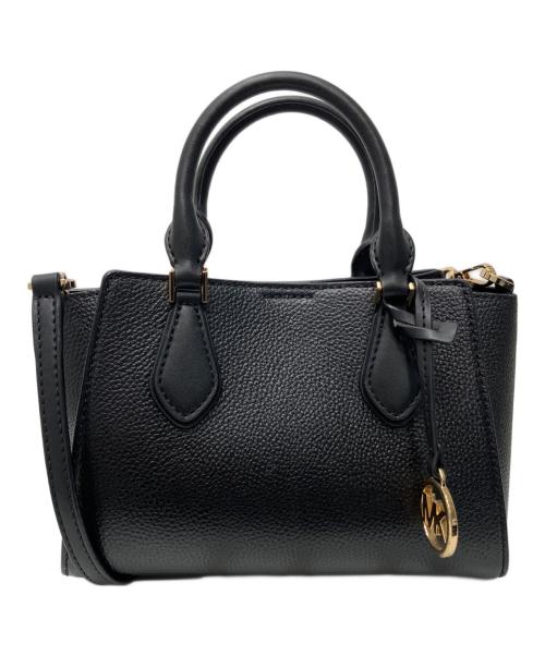 MICHAEL KORS（マイケルコース）MICHAEL KORS (マイケルコース) サッチェル2WAYショルダーバッグ ブラックの古着・服飾アイテム