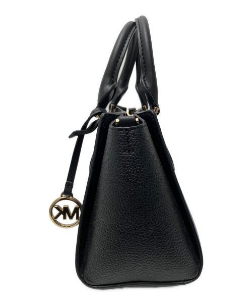 MICHAEL KORS（マイケルコース）MICHAEL KORS (マイケルコース) サッチェル2WAYショルダーバッグ ブラックの古着・服飾アイテム