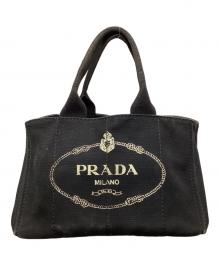 PRADA（プラダ）の古着「カナパキャンバストートバッグ」｜ブラック