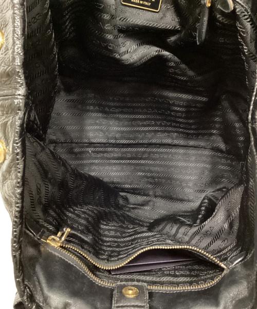 PRADA（プラダ）PRADA (プラダ) エナメルリボンバッグ ブラックの古着・服飾アイテム