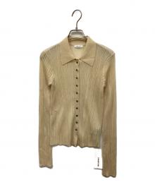 FRAY ID（フレイ アイディー）の古着「シアーリブポロニット」｜ブラウン