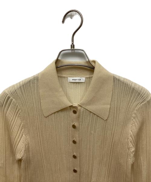 FRAY ID（フレイ アイディー）FRAY ID (フレイ アイディー) シアーリブポロニット ブラウン サイズ:FREE 未使用品の古着・服飾アイテム