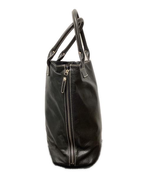 Alchimia（アルキミア）Alchimia (アルキミア) BARNEYS NEWYORK (バーニーズ・ニューヨーク) サイドジップレザートートバッグ ブラックの古着・服飾アイテム