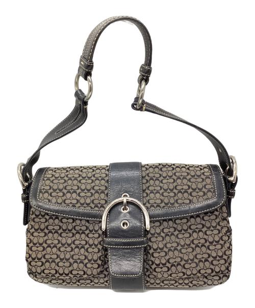COACH（コーチ）COACH (コーチ) ミニシグネチャーワンショルダーバッグ グレーの古着・服飾アイテム