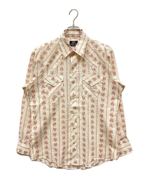 Sears（シアーズ）Sears (シアーズ) 70S小花柄ウエスタンシャツ アイボリー サイズ:Lの古着・服飾アイテム