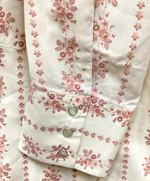 Sears（シアーズ）Sears (シアーズ) 70S小花柄ウエスタンシャツ アイボリー サイズ:Lの古着・服飾アイテム