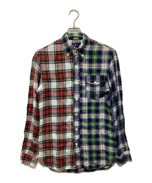 POLO RALPH LAUREN（ポロ・ラルフローレン）POLO RALPH LAUREN (ポロ・ラルフローレン) チェックリネンシャツ レッド×ブルー サイズ:XSの古着・服飾アイテム