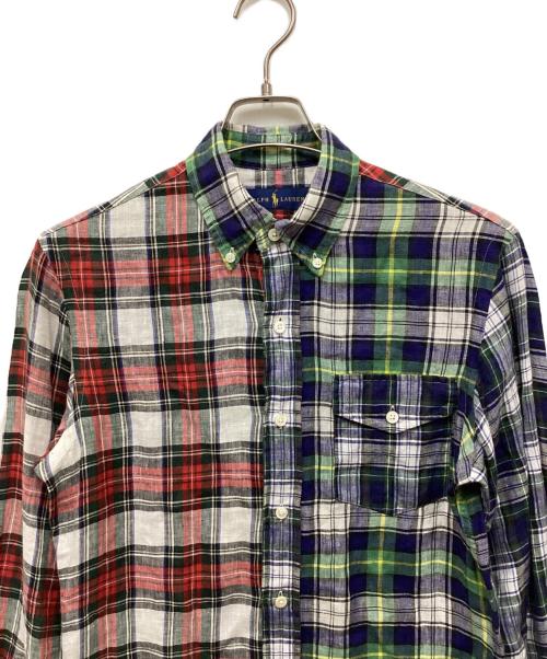 POLO RALPH LAUREN（ポロ・ラルフローレン）POLO RALPH LAUREN (ポロ・ラルフローレン) チェックリネンシャツ レッド×ブルー サイズ:XSの古着・服飾アイテム