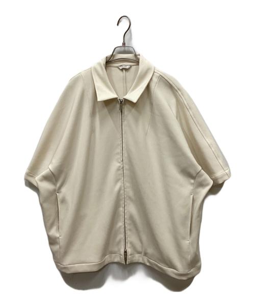 CLANE（クラネ）CLANE (クラネ) RIB STRIPE ZIP SHIRT/リブストライプジップシャツ アイボリー サイズ:2の古着・服飾アイテム