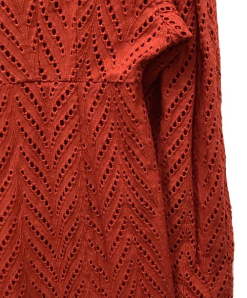 CLANE（クラネ）CLANE (クラネ) カットレース 刺繍 ワンピース レッド サイズ:1の古着・服飾アイテム