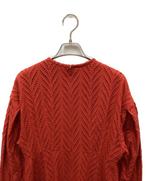 CLANE（クラネ）CLANE (クラネ) カットレース 刺繍 ワンピース レッド サイズ:1の古着・服飾アイテム