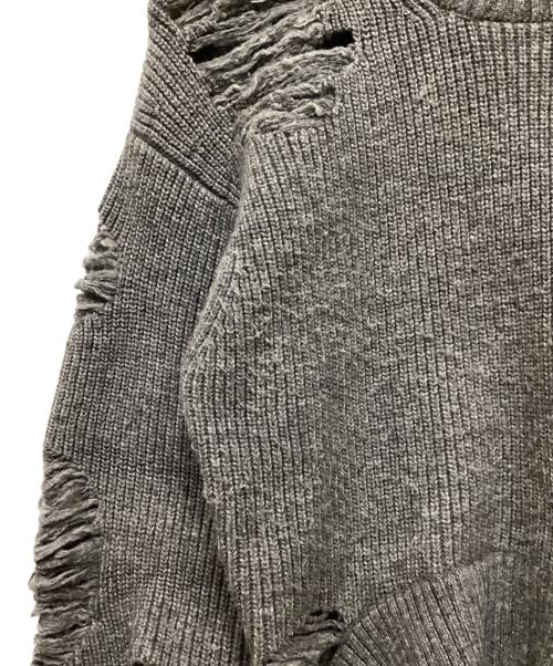 PRANK PROJECT（プランクプロジェクト）PRANK PROJECT (プランクプロジェクト) クラッシュニットプルオーバー グレー サイズ:FREEの古着・服飾アイテム