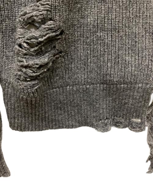 PRANK PROJECT（プランクプロジェクト）PRANK PROJECT (プランクプロジェクト) クラッシュニットプルオーバー グレー サイズ:FREEの古着・服飾アイテム