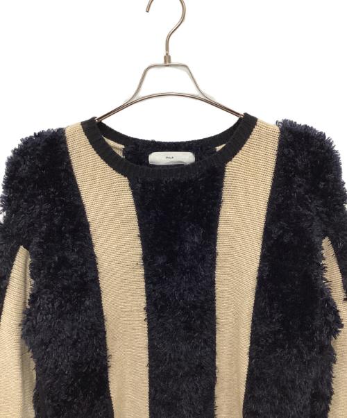 TOGA PULLA（トーガ プルラ）TOGA PULLA (トーガ プルラ) 切替ニット ベージュ×ネイビー サイズ:38の古着・服飾アイテム