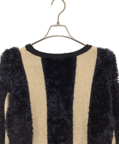 TOGA PULLA（トーガ プルラ）TOGA PULLA (トーガ プルラ) 切替ニット ベージュ×ネイビー サイズ:38の古着・服飾アイテム