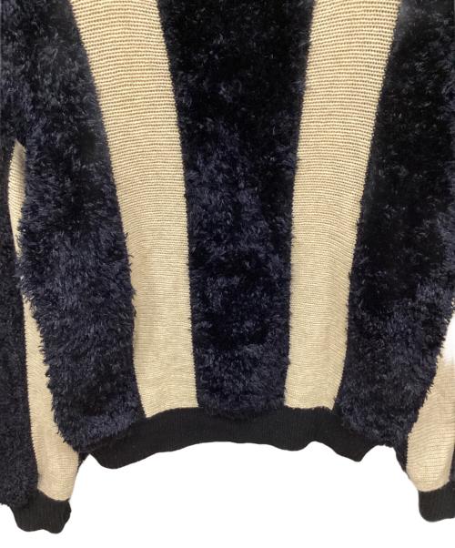 TOGA PULLA（トーガ プルラ）TOGA PULLA (トーガ プルラ) 切替ニット ベージュ×ネイビー サイズ:38の古着・服飾アイテム