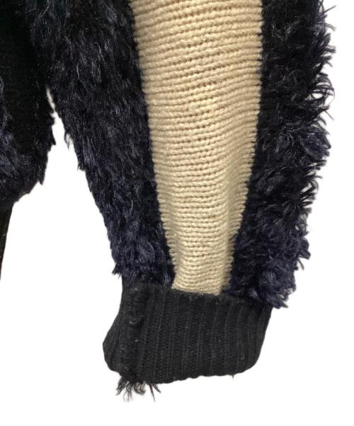 TOGA PULLA（トーガ プルラ）TOGA PULLA (トーガ プルラ) 切替ニット ベージュ×ネイビー サイズ:38の古着・服飾アイテム