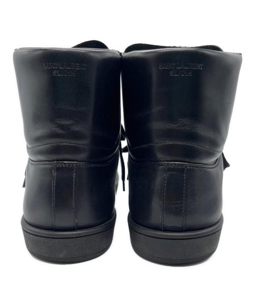 Saint Laurent Paris（サンローランパリ）Saint Laurent Paris (サンローランパリ) スタッズハイカットスニーカー ブラック サイズ:41の古着・服飾アイテム