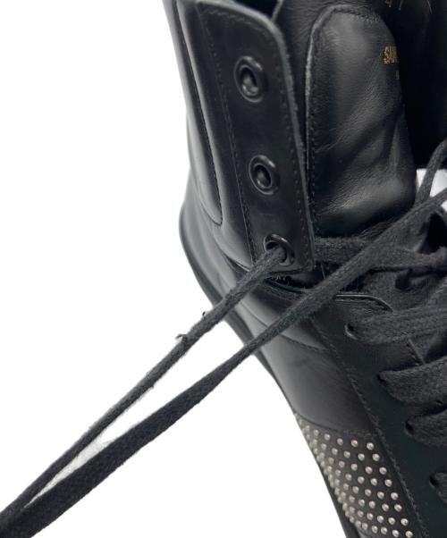 Saint Laurent Paris（サンローランパリ）Saint Laurent Paris (サンローランパリ) スタッズハイカットスニーカー ブラック サイズ:41の古着・服飾アイテム