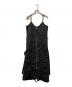 SLY（スライ）の古着「FRONT ZIP GATHER CAMI/フロントジップギャザーキャミ」｜ブラック