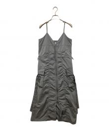 SLY（スライ）の古着「FRONT ZIP GATHER CAMI ワンピース」｜グレー