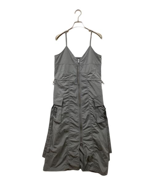 SLY（スライ）SLY (スライ) FRONT ZIP GATHER CAMI ワンピース グレー サイズ:FREEの古着・服飾アイテム