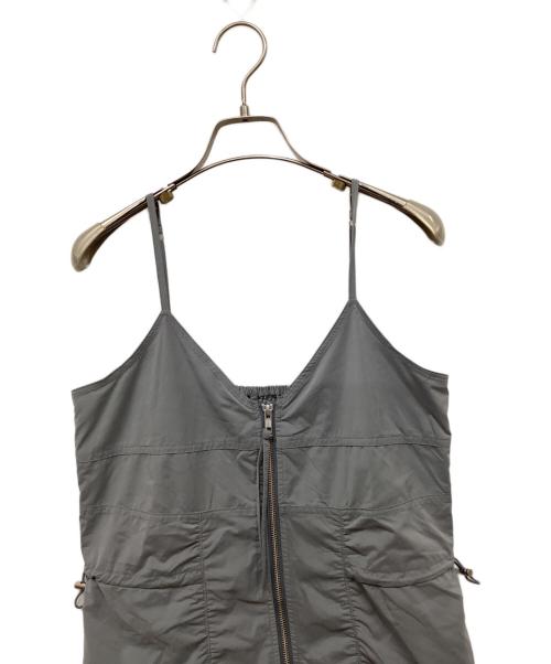 SLY（スライ）SLY (スライ) FRONT ZIP GATHER CAMI ワンピース グレー サイズ:FREEの古着・服飾アイテム